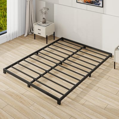 Dailygoods- Platformbed 140 x 200 cm - Metalen Bedframe - Lattenbodem - Hoogte 8 cm - Eenvoudige Montage - Modern Design
