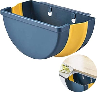 Prullenbak - Opvouwbare Vuilnisbak - Keuken Afvalemmer - Vuilnisemmer In De Keuken - Keuken Kast Deur Hangende - Auto - Kastdeur - Camping - Kantoor - Slaapkamer - Organizer - Makkelijk Op Te Hangen - Handig - Ophangbaar - Plastic - Blauw