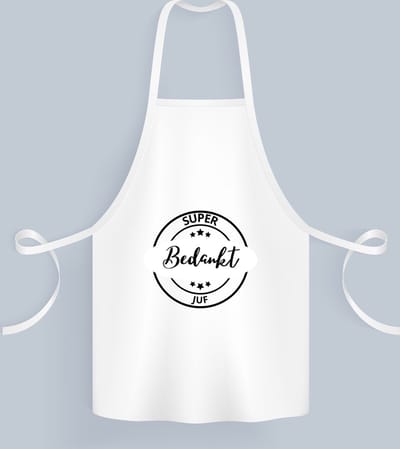 Akyol - super bedankt juf Keukenschort - Juf - beste juf - school - verjaardagscadeau - afscheidscadeau - kado - gift - geschenk - 82 bij 71 cm