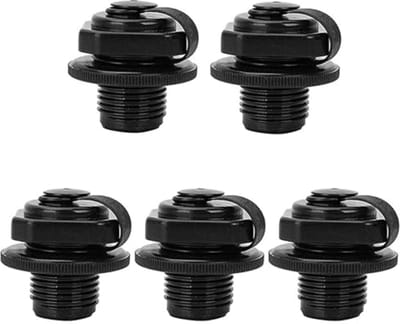 Set Ventielen - Reserveonderdelen - Bootonderhoud - Lekvrije Sluiting - 5 Stuks - Zwart