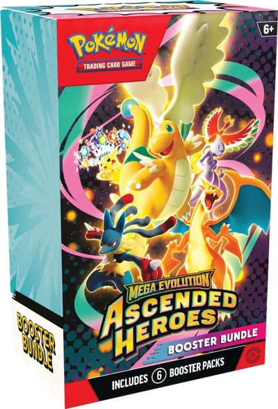 Pokémon Kaarten - Mega Evolution - Ascended Heroes - Booster Bundle - 6 Booster Packs - 60 Kaarten Totaal - TCG - Pokemon Kaarten - Pokemon Box - Pokemon Kaarten - Pokemon Cards