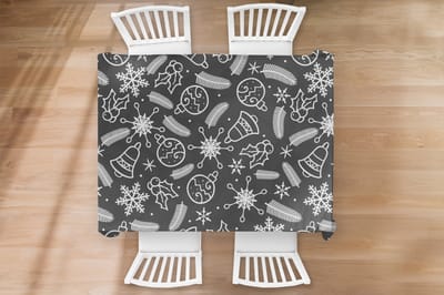 Kerst Tafelkleed - Kerstmis Decoratie - Tafellaken - Patronen - Kerstmis - Decoratie - 170x130 cm - Kerstmis Versiering - Tafeldecoratie Kerstmis - Kerstdecoratie tafel - Tafelversiering