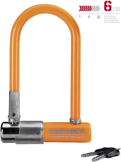 Beveiligingsslot - Fietsslot U-beugel - Fiets beschermen - Gehard staal beugel - 95 inch lengte - Oranje