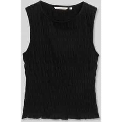 Tom Tailor Denim - Gesmokte top met stretch - Maat XL - deep black