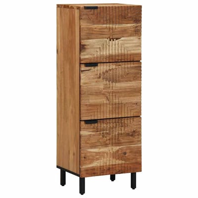 vidaXL - Highboard - met - plank - Bruin - 40 x 33 x 110 cm - Massief - Mango - Hout