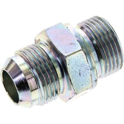 JIC  Dubbele Nippel M27 X 2 X UN 1-1/16''-12 Staal NBR 210bar