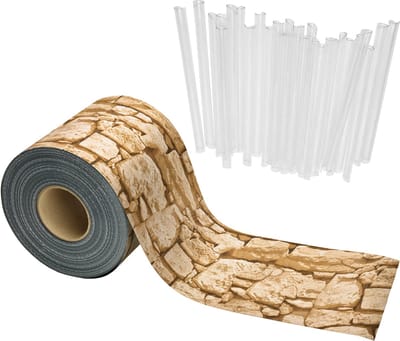 Garronda – Vlechtband – PVC – Privacyband – 19x70 - Originele steen - GD-TAK-Strip
