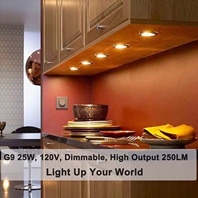 Dimbare G9 Halogeenlampen 25 W - 4 Stuks - Warm Wit Licht zonder Flikkeren voor Woonkamer, Badkamer en Keuken