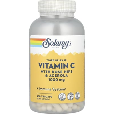 Westerse type Vitamine C met Rozenbottel en Acerola, 1.000 mg, 250 Veggie Capsules