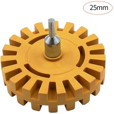 Outils de grattoir de retrait de décalcomanie et de décalcomanie de voiture de roue de dissolvant en caoutchouc pneumatique de 4 pouces 25mm
