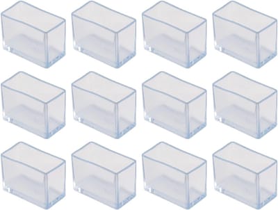 Stoelpoothoezen - Vloerbeschermers - Meubels Beschermen - Antislip en Geluiddempend - 12 stuks - Transparant