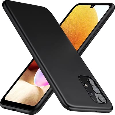 Soft Backcover Hoesje Geschikt voor: Samsung Galaxy A32 4G Silicone - Zwart - ZT Accessoires