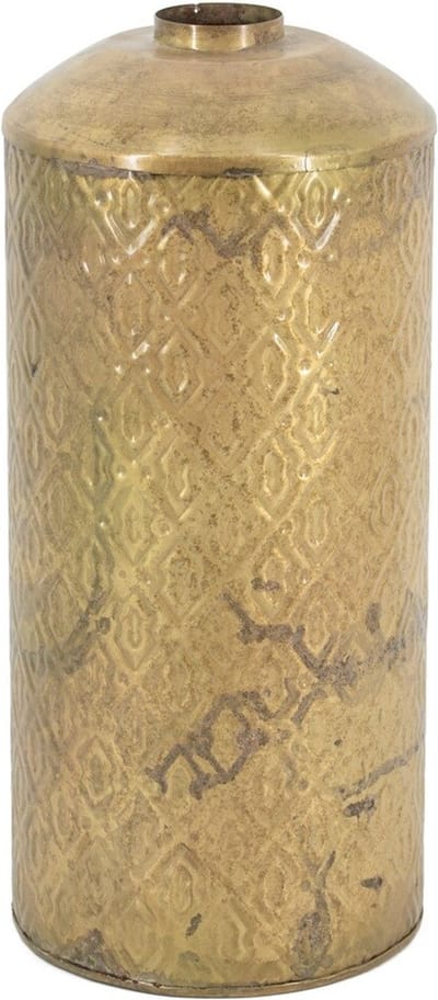 HomeBound by KY | Metalen vaas peach | 6x18x40cm | bloemenvaas metaal