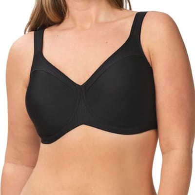 Dames BH zonder Vulling met Minimizer Functie en Katoengevoel - Zwart, 95D