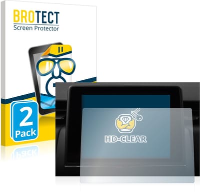 BROTECT - Screenprotector voor Renault Captur Easy Link 7" - Folie Beschermfolie transparant 2 Stuks