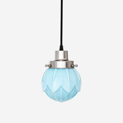 Hanglamp aan snoer Lotus Misty 20's Nikkel - Art Deco Trade