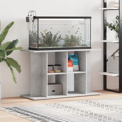 vidaXL - Aquariumstandaard - Betongrijs - 100x40x60 - cm - Bewerkt - hout