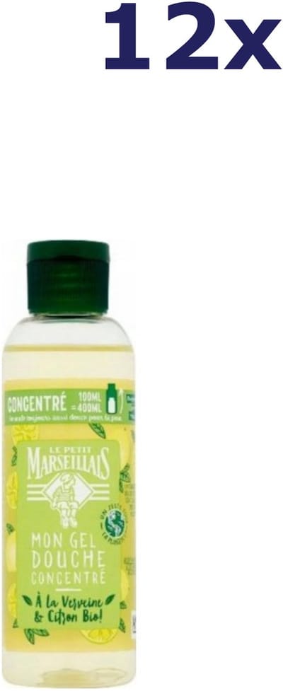 12x Le Petit Marseillais Concentrated Shower gel 100ML Verveine & Citron