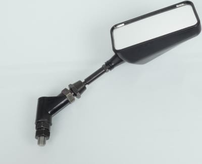 F1 type rechte zwarte tuning spiegel voor motoren scooters m10 montage niet 125 standaard