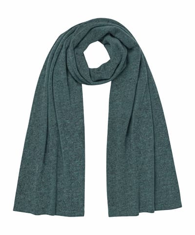 FALKE Basic Fine Knit sneldrogend warm kasjmier wintersjaal unisex groen - maat ONESIZE