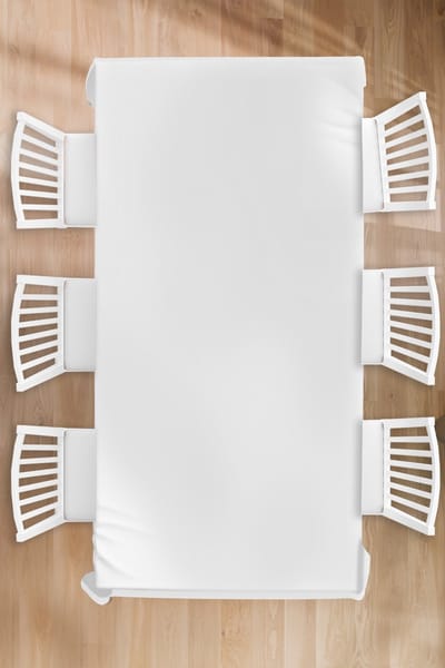 Tafelkleed - Tafellaken - 130x260 cm - Wit - Kleuren - Neutraal - Binnen en Buiten
