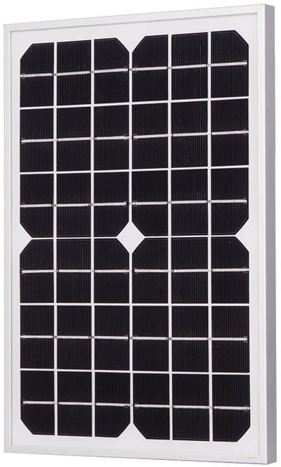10W 18V monokristallijne silicium zonne-fotovoltaïsche modules, speciaal ontworpen voor off-grid systemen, geschikt voor campers, boten, caravans, trailers, poortopeners, enz.