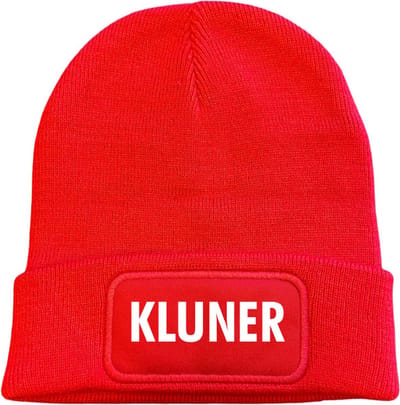 Kluner wintermuts rood - soBAD. | Wintersport | Après ski outfit Warme Muts voor Volwassenen | Heren en Dames Beanie | Schaatsen | Wintermuts