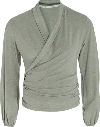 Baby's Only Zwangerschaps wikkeltop Glow - Zwangerschapstop gemaakt uit 96% viscose en 4% elastaan - Positiekleding voor 4 seizoenen - Urban Green - M