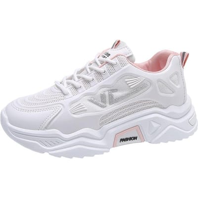 Papa Schoenen Kinderen Lente Nieuw Ins Student Mesh Sportschoenen Dames Veelzijdige Casual Schoenen 40 roze
