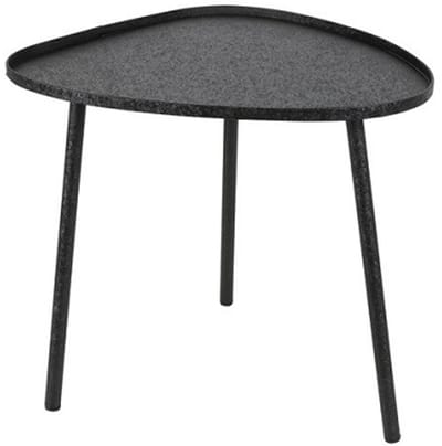 Countryfield-bijzettafel-salontafel-organische vorm-gehamerd zwart