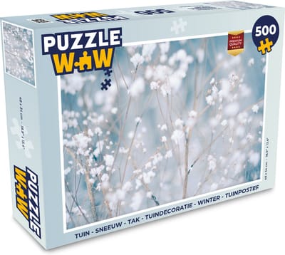 Puzzel Takken - Sneeuw - Winter - Natuur - Botanisch - Legpuzzel - Puzzel 500 stukjes