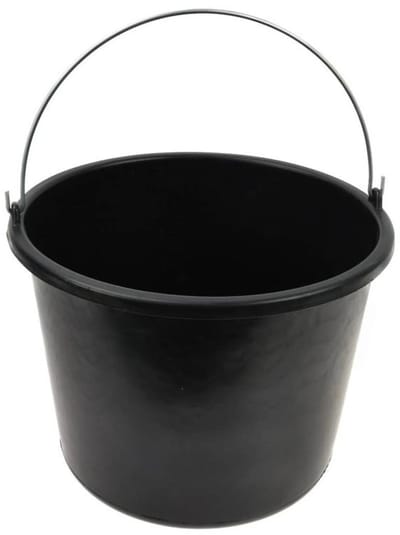 GEKO Bouwemmer - Sterke metalen handgreep - Polypropyleen - 12 liter capaciteit