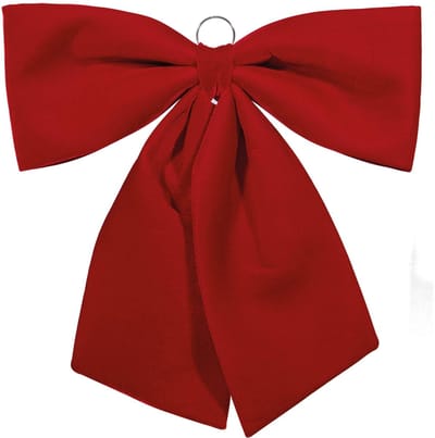 Grote fluwelen strik - Ø 60 cm - rood