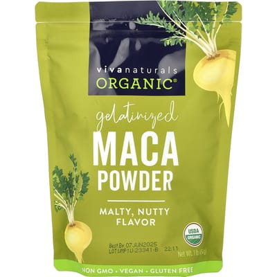 Viva Naturals, Poudre de Maca Gélatinisée Biologique, 1 lb (454 g)