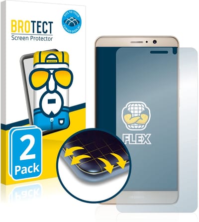 BROTECT - Screenprotector voor Huawei Mate 9 - Folie Beschermfolie transparant volledig dekking - 2 Stuks