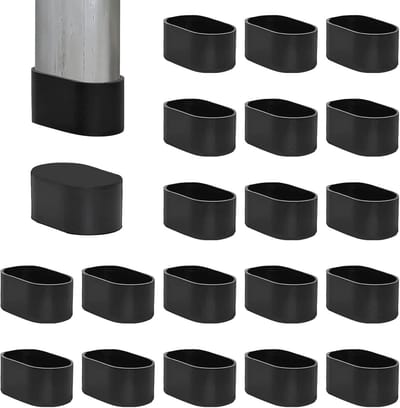 20 stuks ovalen stoelpootdoppen van kunststof - Beschermkappen voor stoelpoten