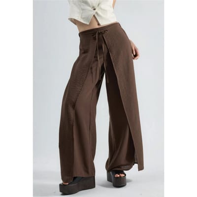 Tapered Taillebroek met Rijgdetail van Crêpe