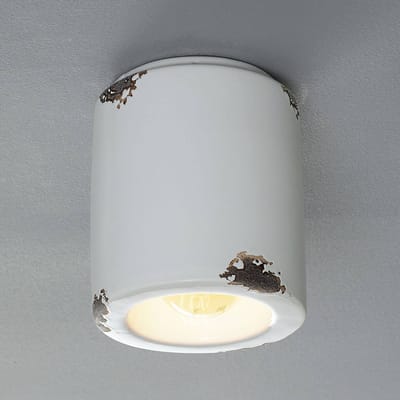 Ferroluce Plafondlamp C986 in vintage-stijl, wit