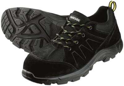Parkside Leren Veiligheidsschoenen S3 - Laag - Maat 45 - Stalen Neus - Reflecterende elementen - van Leer - Geprofileerde PU-loopzool