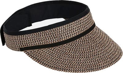 Bianca Visor – Zonneklep Dames Verstelbaar UV Werend House of Ord - Maat: M-L: 58 cm - Mixed Zwart