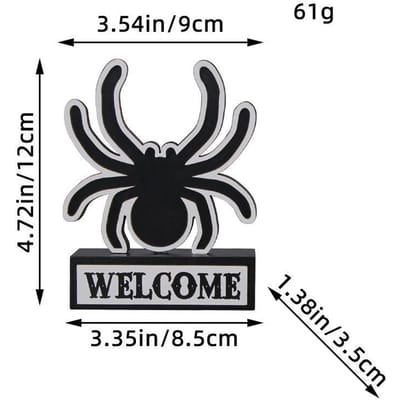 Halloween Spin Vleermuis Houten Plaque Kerst Ornament Geestenfestival Geestenfeest Decoratie