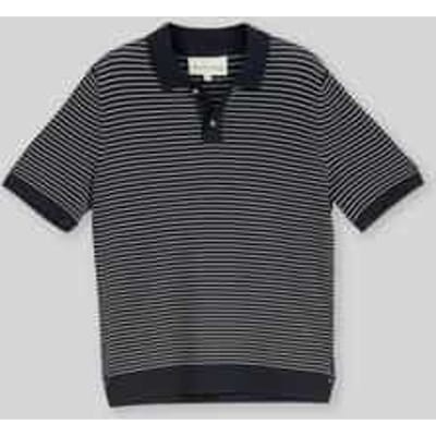Tom Tailor - Gebreide trui met polokraag - Maat XXL - navy offwhite stripe