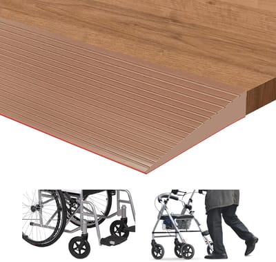 Drempelramp voor zware belasting tot 800 kg, rubberen constructie, zelfklevend, 1 cm hoog en 5 cm breed