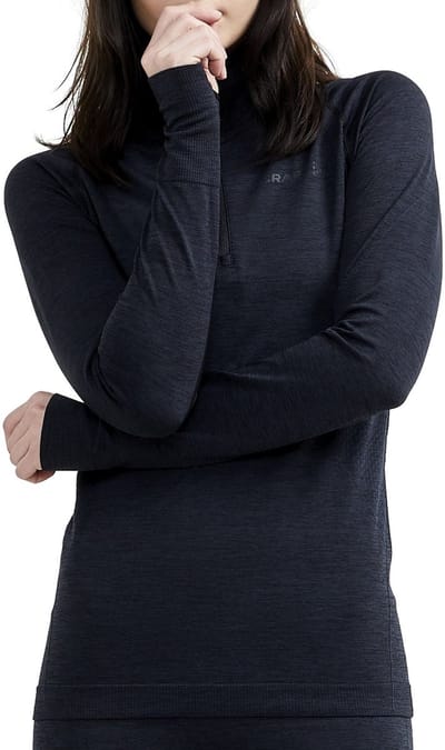 CRAFT CORE DRY ACTIVE COMFORT HZ W Dames Thermoshirt - Zwart