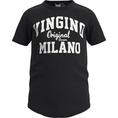Vingino Tshirt-classic-logo-rnss Deep Black Größe: 14 | T-Shirts Outlet | Unisex | Schwarz