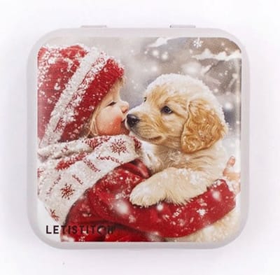 Naaldendoosje - LETI - Metalen doosje Puppy Love - letistitch