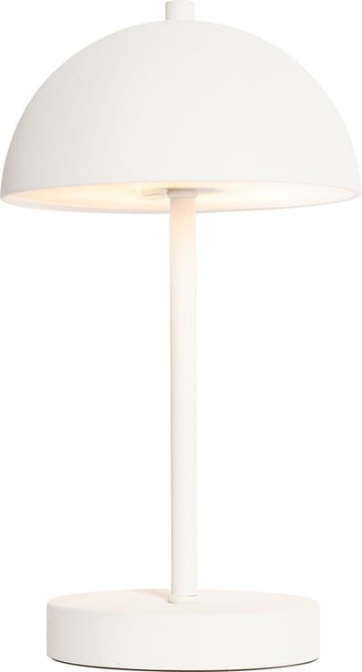 QAZQA keira - Moderne Dimbare LED Draadloze Oplaadbare Tafellamp USB met Dimmer - 1 lichts - H 29.3 cm - Wit - Buitenverlichting