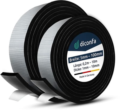 Zelfklevende EPDM Celrubber Afdichtingstape – Breedte van 5 mm tot 100 mm, Lengte tot 10 m