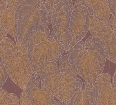 BLADEREN BEHANG | Botanisch - Oranjerood Lila Goud - Living Walls Daniel Hechter 7