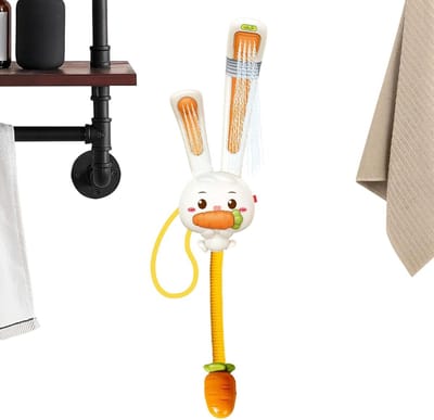 Badspeelgoed Konijn - Waterpistool Douchekop - Interactief Spelen - Automatische Waterstroom - 22 x 10 x 23.5 cm - Meerdere kleuren